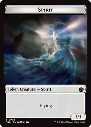 Spirit // Clue Double-Sided Token |  (3 // 13) [Commander: Foundations]