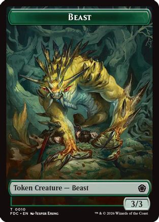 Beast // Phyrexian Beast Double-Sided Token |  (10 // 11) [Commander: Foundations]