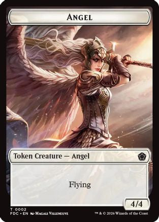 Angel (0002) // Spirit Double-Sided Token |  (2 // 3) [Commander: Foundations]