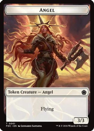 Angel (0001) // Myr Double-Sided Token |  Foil (1 // 15) [Commander: Foundations]