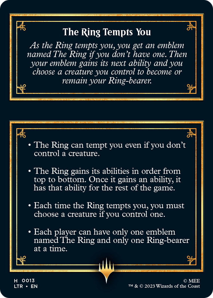 The Ring // The Ring Tempts You (TLTR-H13) - Tales of Middle-earth Tokens