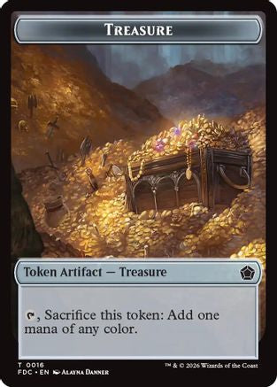 Treasure // The Monarch Double-Sided Token |  (16 // 17) [Commander: Foundations]