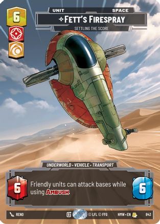 Fett's Firespray - Settling the Score (Prestige) |  (843)  [Homeworlds]