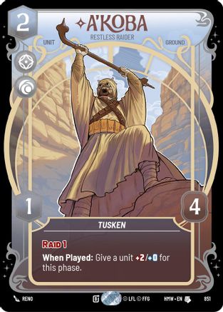 A'Koba - Restless Raider (Prestige Foil) | Foil (851)  [Homeworlds]