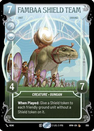 Fambaa Shield Team (Prestige Foil) | Foil (856)  [Homeworlds]