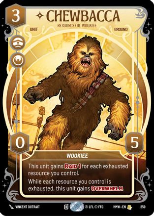 Chewbacca - Resourceful Wookiee (Prestige Foil) | Foil (859)  [Homeworlds]