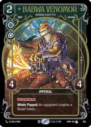 Babwa Venomor - Burning Kashyyyk (Prestige Foil) | Foil (862)  [Homeworlds]