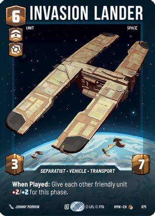 Invasion Lander (Prestige Foil) | Foil (875)  [Homeworlds]