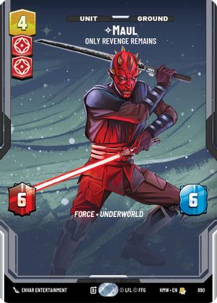 Maul - Only Revenge Remains (Prestige Foil) | Foil (890)  [Homeworlds]