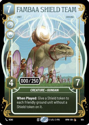 Fambaa Shield Team (Serialized) | Foil (904)  [Homeworlds]