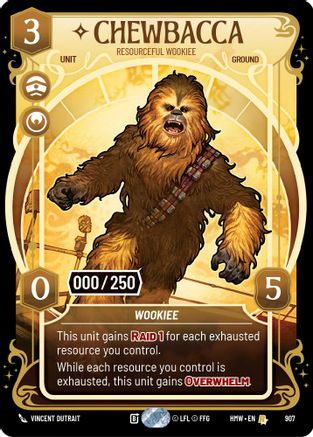 Chewbacca - Resourceful Wookiee (Serialized) | Foil (907)  [Homeworlds]