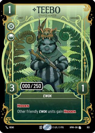 Teebo - Striped Hunter (Serialized) | Foil (913)  [Homeworlds]