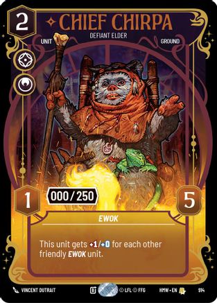 Chief Chirpa - Defiant Elder (Serialized) | Foil (914)  [Homeworlds]