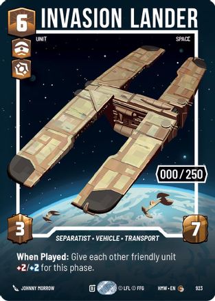 Invasion Lander (Serialized) | Foil (923)  [Homeworlds]