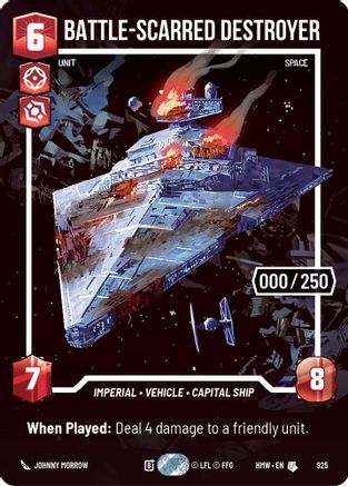 Battle-Scarred Destroyer (Serialized) | Foil (925)  [Homeworlds]