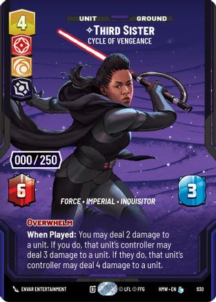 Third Sister - Cycle of Vengeance (Serialized) | Foil (930)  [Homeworlds]