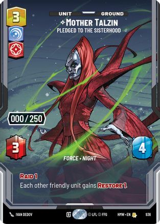 Mother Talzin - Pledged to the Sisterhood (Serialized) | Foil (936)  [Homeworlds]