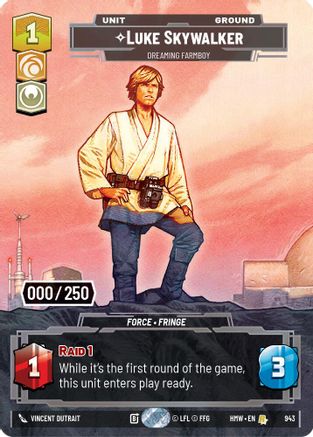 Luke Skywalker - Dreaming Farmboy (Serialized) | Foil (943)  [Homeworlds]
