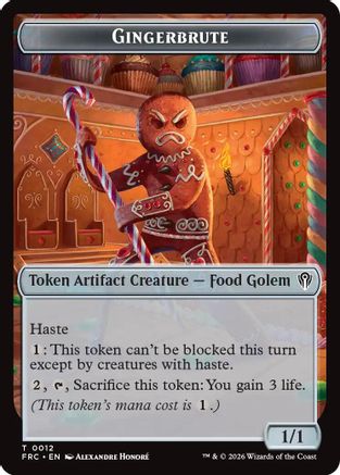 Gingerbrute // Map Double-Sided Token |  Foil (12 // 14) [Commander: Reality Fracture]