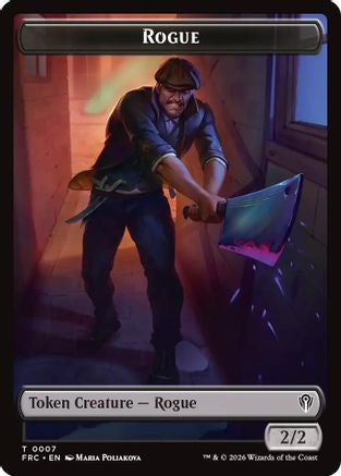Rogue // Zombie Army Double-Sided Token |  Foil (7 // 8) [Commander: Reality Fracture]