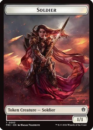 Soldier // Shark Double-Sided Token |  Foil (3 // 6) [Commander: Reality Fracture]