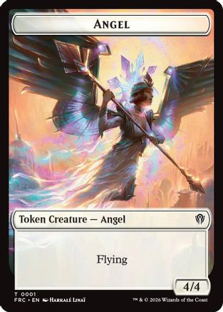 Angel // Myr Double-Sided Token |  Foil (1 // 15) [Commander: Reality Fracture]