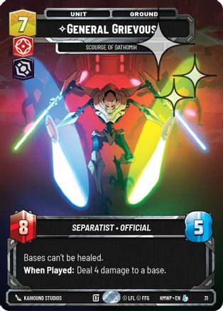 General Grievous - Scourge of Dathomir (Foil) | Foil (31)  [Homeworlds Weekly Play Promos]