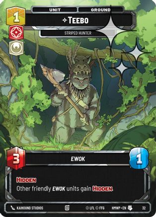 Teebo - Striped Hunter (Foil) | Foil (32)  [Homeworlds Weekly Play Promos]
