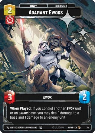 Adamant Ewoks (Foil) | Foil (34)  [Homeworlds Weekly Play Promos]