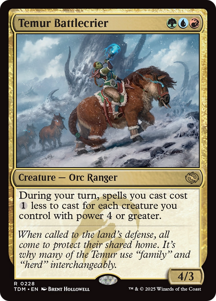 Temur Battlecrier (228) [Tarkir: Dragonstorm]  Foil
