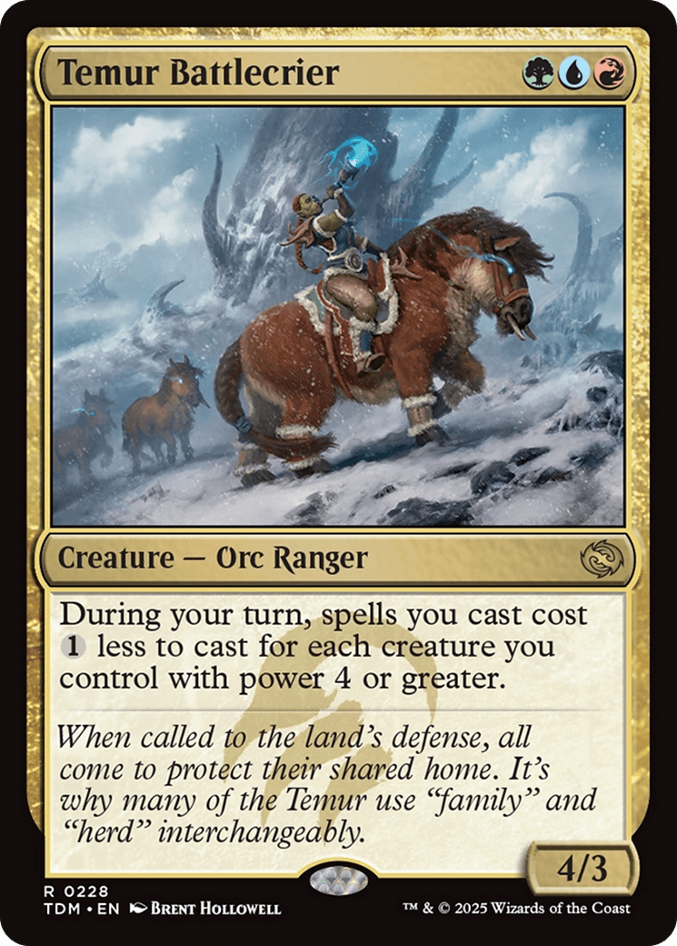 Temur Battlecrier (228) [Tarkir: Dragonstorm]  Foil
