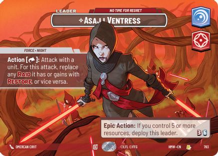 Asajj Ventress - No Time For Regret (Showcase) | Foil (783)  [Homeworlds]
