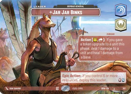 Jar Jar Binks - Bombad General (Showcase) | Foil (787)  [Homeworlds]