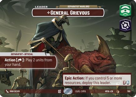 General Grievous - Separatist Warlord (Showcase) | Foil (790)  [Homeworlds]