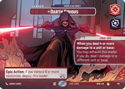 Darth Sidious - There Is No Mercy (Showcase) | Foil (793)  [Homeworlds]