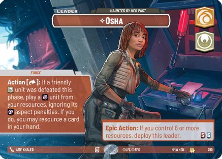Osha - Haunted By Her Past (Showcase) | Foil (799)  [Homeworlds]