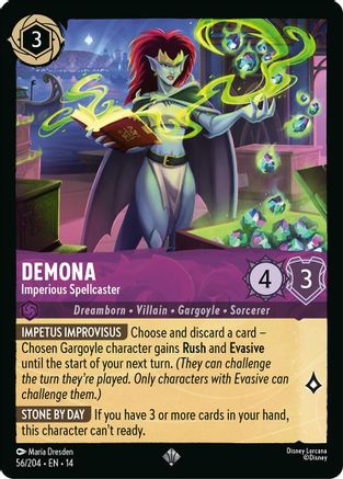 Demona - Imperious Spellcaster | Cold Foil (56/204) [Hyperia City]