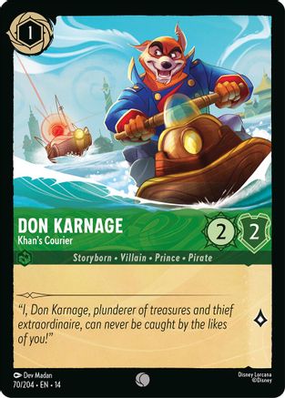 Don Karnage - Khan's Courier | Cold Foil (70/204) [Hyperia City]