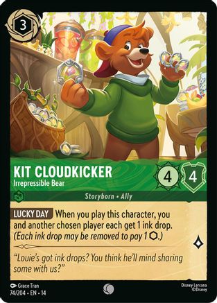 Kit Cloudkicker - Irrepressible Bear | Cold Foil (74/204) [Hyperia City]