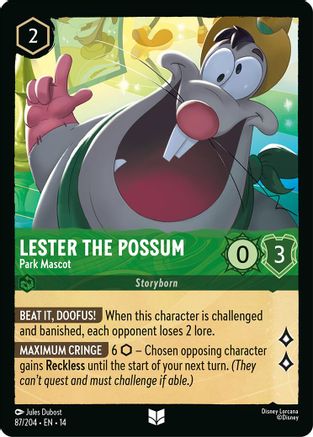 Lester the Possum - Park Mascot |  (87/204) [Hyperia City]