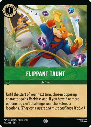 Flippant Taunt | Cold Foil (98/204) [Hyperia City]