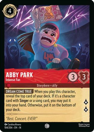 Abby Park - Intense Fan | Cold Foil (104/204) [Hyperia City]