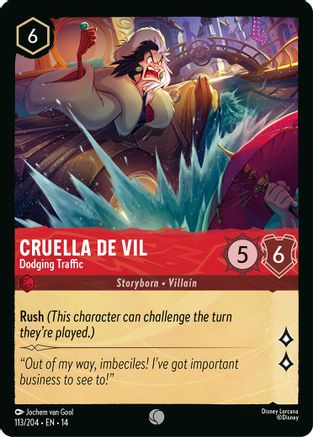 Cruella De Vil - Dodging Traffic | Cold Foil (113/204) [Hyperia City]