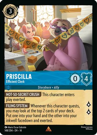 Priscilla - Efficient Clerk | Cold Foil (148/204) [Hyperia City]