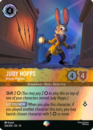 Judy Hopps - Always Vigilant (Epic) | Holofoil (206/204) [Hyperia City]