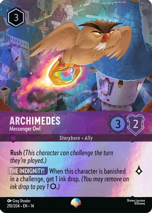 Archimedes - Messenger Owl (Epic) | Holofoil (210/204) [Hyperia City]
