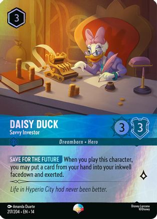 Daisy Duck - Savvy Investor (Epic) | Holofoil (217/204) [Hyperia City]