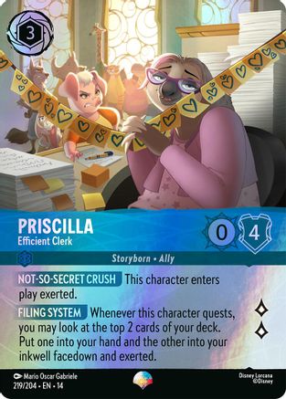 Priscilla - Efficient Clerk (Epic) | Holofoil (219/204) [Hyperia City]