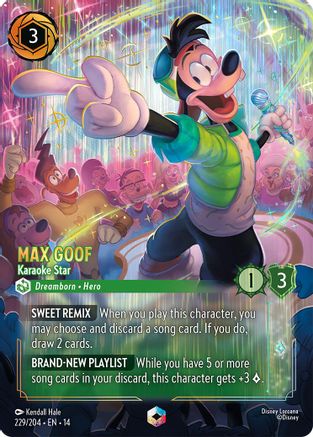 Max Goof - Karaoke Star (Enchanted) | Holofoil (229/204) [Hyperia City]