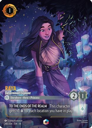 Raya - Determined Explorer (Enchanted) | Holofoil (240/204) [Hyperia City]